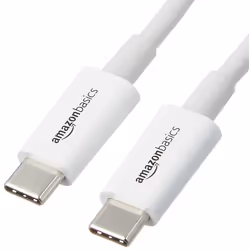 AmazonBasics L6LUC028-CS-R, 2,7 m, USB C, USB C, USB 2.0, Nero