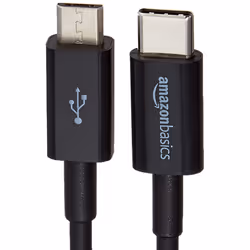 AmazonBasics L6LUC033-CS-R cavo USB USB 2.0 0,152 m USB C Micro-USB B Nero