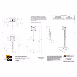 Chief PF1UB Supporti a parete per TV 75" Pavimento Nero - Vista aggiuntiva 7