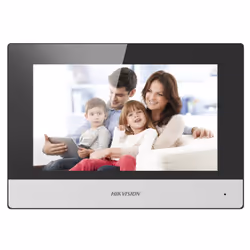 Hikvision DS-KC001, 17,8 cm (7"), 1024 x 600 Pixel, Capacitivo, Nero, Argento, Fast Ethernet, 10,100 Mbit/s