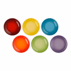 Le Creuset 79285228359006 piatto piano Piatto da portata Rotondo Porcellane dure Colori assortiti 6 pz
