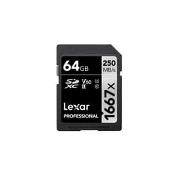 Lexar SDXC, 64GB UHS-II Classe 10