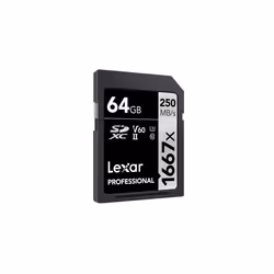 Lexar SDXC, 64GB UHS-II Classe 10
