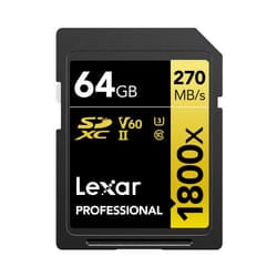 Lexar 1800x 64 GB SDXC UHS-II Classe 10
