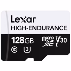 Lexar High-Endurance, 128 GB, MicroSDXC, Classe 10, UHS-I, Class 3 (U3), V30