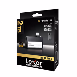 Lexar LSL400X002T-RNBNG unità esterna a stato solido 2 TB USB tipo-C 3.2 Gen 2 (3.1 Gen 2) Nero - Vista aggiuntiva 5