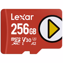 Lexar LMSPLAY256G-BNSNG, 256 GB, MicroSDXC, Classe 10, UHS-I, 205 MB/s, 140 MB/s