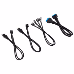 Corsair CC-8900244, 0,3 m, Maschio, Maschio, Dritto, Dritto, Nero