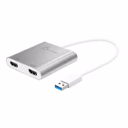 j5create JUA365-N Adattatore multi-monitor da USB™ 3.0 a Dual HDMI, 3.2 Gen 1 (3.1 Gen 1), USB tipo A, Uscita HDMI, 3840 x 21 ...