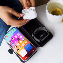 Cygnett Voyager Cuffie, Smartphone, Orologio intelligente Nero USB Carica wireless Ricarica rapida Interno