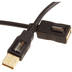 AmazonBasics USB 2.0 A, M/F, 1m cavo USB USB A Nero