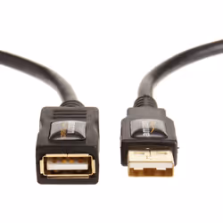 AmazonBasics USB 2.0 A, M/F, 1m cavo USB USB A Nero