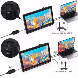 XPPen Artist 22 Plus tavoletta grafica Nero 5080 lpi (linee per pollice) 409 x 230 mm USB - Vista aggiuntiva 6