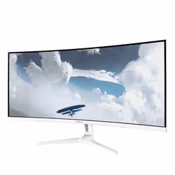 Arozzi Nova 34″ Curved Monitor PC 86,4 cm (34") 3440 x 1440 Pixel 4K Ultra HD LED Bianco - Vista aggiuntiva 7