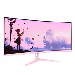 Arozzi Nova 34″ Curved Monitor PC 86,4 cm (34") 3440 x 1440 Pixel 4K Ultra HD LED Rosa - Vista aggiuntiva 2