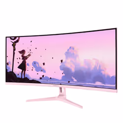 Arozzi Nova 34″ Curved Monitor PC 86,4 cm (34") 3440 x 1440 Pixel 4K Ultra HD LED Rosa - Vista aggiuntiva 7