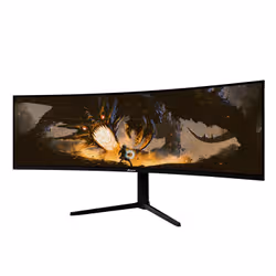 Arozzi Nova 49” Curved Monitor PC 124,5 cm (49") 5120 x 1440 Pixel Dual QHD LED Nero - Vista aggiuntiva 7