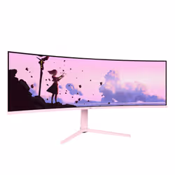 Arozzi Nova 49” Curved Monitor PC 124,5 cm (49") 5120 x 1440 Pixel Dual QHD LED Rosa - Vista aggiuntiva 2