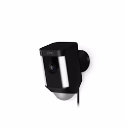 Ring Spotlight Cam Wired, Telecamera di sicurezza IP, Esterno, Cablato, Parete, Nero, Scatola