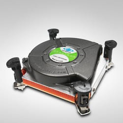 Inter-Tech K-2 Processore Refrigeratore 7,5 cm Nero, Rame, Argento
