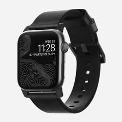 Nomad NM1A41BM00 accessorio indossabile intelligente Band Nero Pelle, Acciaio inox