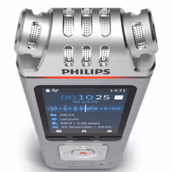Philips DVT4115 Digital Voice Tracer Flash card Cromo, Argento - Vista aggiuntiva 5