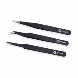iFixit EU145060-2, Utensile di presa, Pinza, 3 pinzette, Nero/Blu, 3 strumenti, Custodia