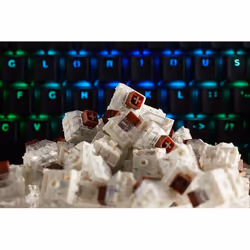 Glorious PC Gaming Race KAI-BROWN, Interruttori a tastiera, Marrone, Trasparente