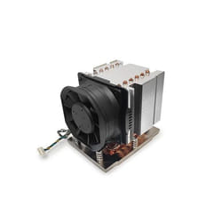 Inter-Tech J-12 Processore Raffreddatore d'aria 8 cm Nero, Argento 1 pz