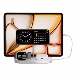 ZENS ZEDC29W/00 Caricabatterie per dispositivi mobili Cuffie, Smartphone, Orologio intelligente Argento, Bianco AC, USB Carica wireless Ricarica rapida Interno - Vista aggiuntiva 6