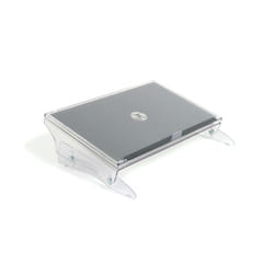 BakkerElkhuizen FlexDesk 640 porta documenti Plastica, Gomma, Acciaio Grigio chiaro, Trasparente