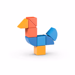 Geomag MagiCube 3 Shapes Recycled Animals - Vista aggiuntiva 6