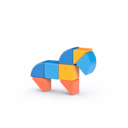 Geomag MagiCube 3 Shapes Recycled Animals - Vista aggiuntiva 7