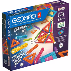 Geomag Glitter Panels Recycled, Giocattolo con magnete al neodimio, 3 anno/i, Plastica, Acciaio inox, Multicolore