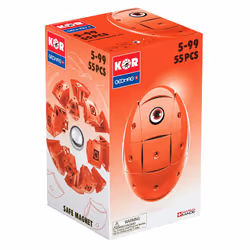Geomag KOR 2.0 Pantone 485 Red 55 pcs, Giocattolo con magnete al neodimio, 5 anno/i, Rosso