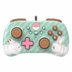 Hori HORIPAD Mini (Pokémon: Pikachu & Eevee), Gamepad, Nintendo Switch, D-pad, Tasto Home, Pulsante Turbo, Cablato, Marrone,  ...