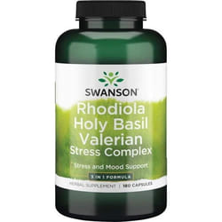SWANSON Rhodiola Basilico Sacro Valeriana Stress Complex 180 St