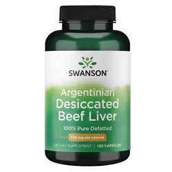 Integratore alimentare contenente una grande quantità di nutrienti derivati dal fegato di manzo in capsule.