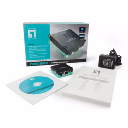 LevelOne FPS-1031 server di stampa LAN Ethernet Nero, Verde - Vista aggiuntiva 5