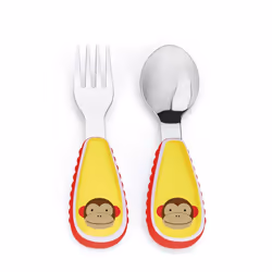 Skip Hop SH252352, Set di posate per bambini, Marrone, Rosso, Argento, Bianco, Giallo, Acciaio inox, 32 mm, 10,8 cm, 10,8 cm
