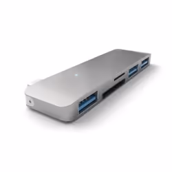 Satechi ST-TCUHM replicatore di porte e docking station per laptop USB 3.2 Gen 1 (3.1 Gen 1) Type-C Argento