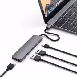 Satechi ST-CMAM replicatore di porte e docking station per laptop USB 3.2 Gen 1 (3.1 Gen 1) Type-C Grigio - Vista aggiuntiva 4