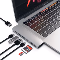 Satechi ST-CMBPS replicatore di porte e docking station per laptop USB 3.2 Gen 1 (3.1 Gen 1) Type-C Argento - Vista aggiuntiva 4