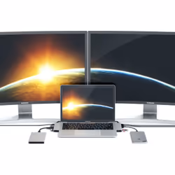 Satechi ST-CMBPS replicatore di porte e docking station per laptop USB 3.2 Gen 1 (3.1 Gen 1) Type-C Argento - Vista aggiuntiva 5