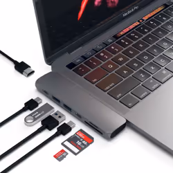 Satechi ST-CMBPM replicatore di porte e docking station per laptop USB 3.2 Gen 1 (3.1 Gen 1) Type-C Grigio - Vista aggiuntiva 4