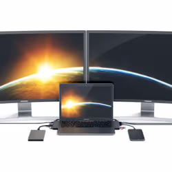 Satechi ST-CMBPM replicatore di porte e docking station per laptop USB 3.2 Gen 1 (3.1 Gen 1) Type-C Grigio - Vista aggiuntiva 5