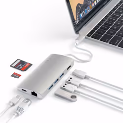 Satechi ST-TCMA2S replicatore di porte e docking station per laptop USB 3.2 Gen 1 (3.1 Gen 1) Type-C Argento - Vista aggiuntiva 4