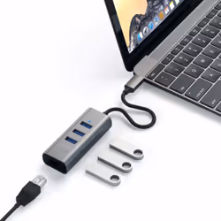 Satechi ST-TC2N1USB31AM replicatore di porte e docking station per laptop USB 3.2 Gen 1 (3.1 Gen 1) Type-C Grigio - Vista aggiuntiva 5