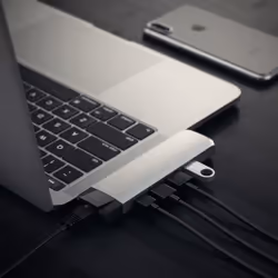 Satechi ST-TCPHES replicatore di porte e docking station per laptop USB 3.2 Gen 1 (3.1 Gen 1) Type-C Argento - Vista aggiuntiva 7
