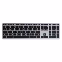 Satechi X3, Full-size (100%), Wireless, Bluetooth, QWERTY, Nero, Grigio